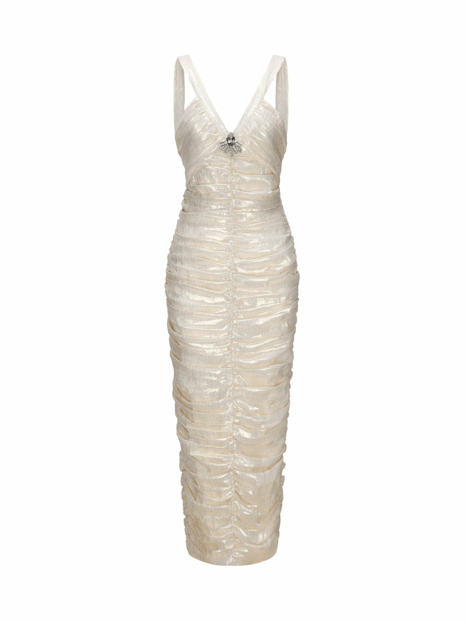 Adele Diamond Dress: Gold Midi Dress for Cocktail Party | Nana Jacqueline