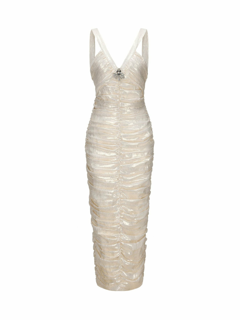 Adele Diamond Dress: Gold Midi Dress for Cocktail Party | Nana Jacqueline