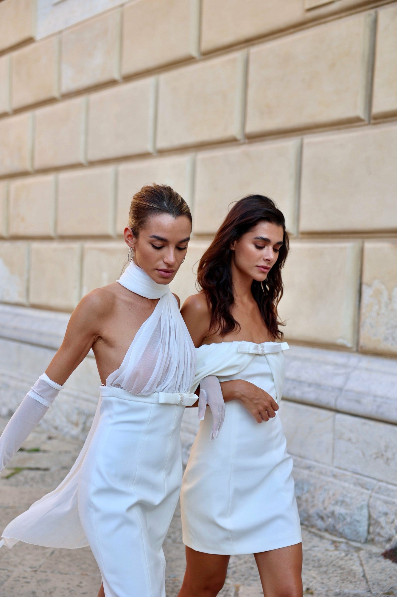 Camella Dress: White Midi Dress for Rehearsal Dinner | Nana Jacqueline