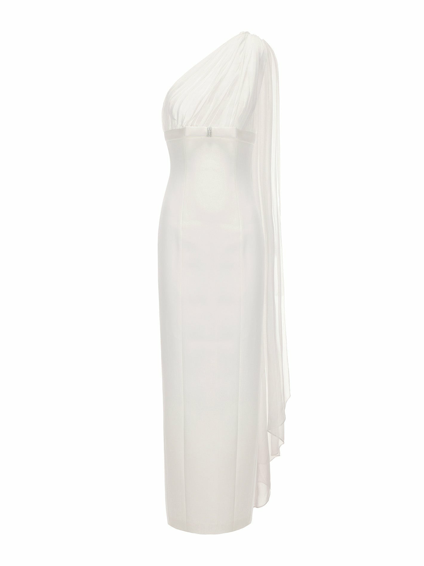 Camella Dress: White Midi Dress for Rehearsal Dinner | Nana Jacqueline