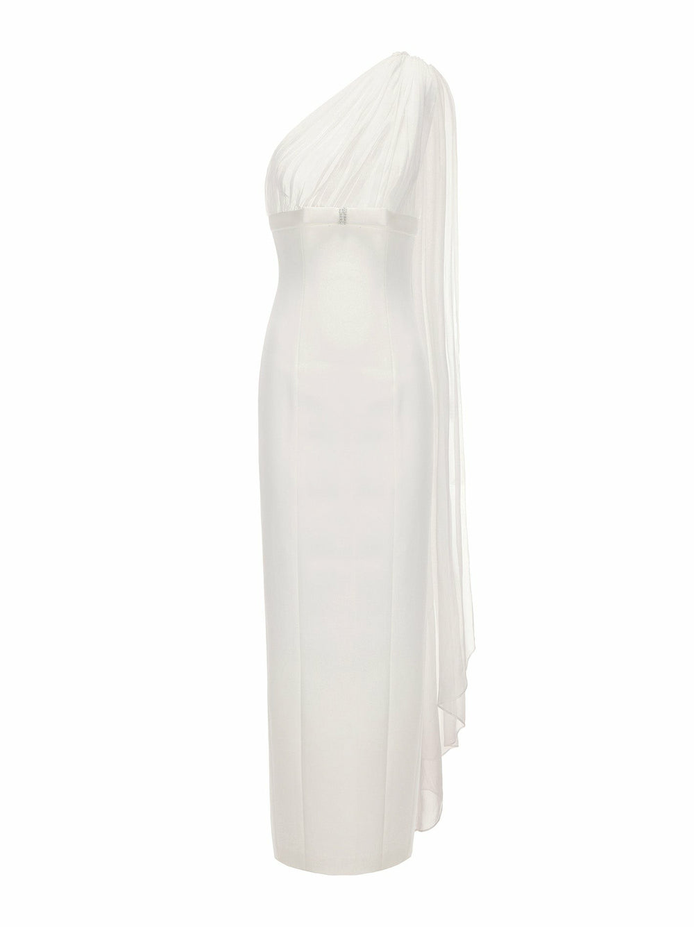 Camella Dress: White Midi Dress for Rehearsal Dinner | Nana Jacqueline