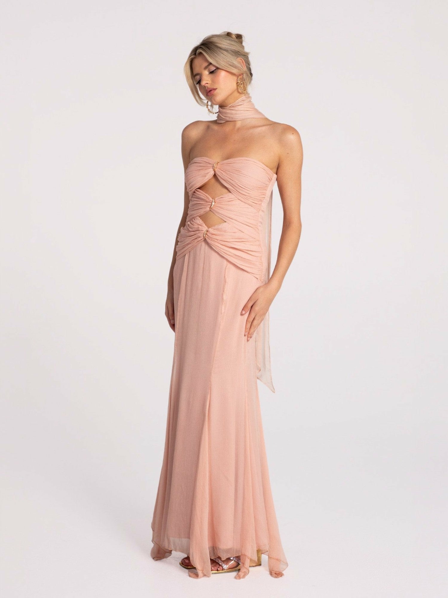 Cassandra Dress: Pink Maxi Dress for Formal Wedding Guest | Nana Jacqueline