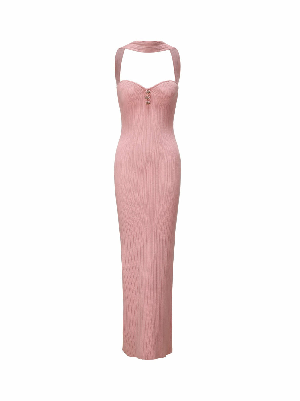 Estelle Knit Dress: Pink Maxi Dress for Date Night | Nana Jacqueline