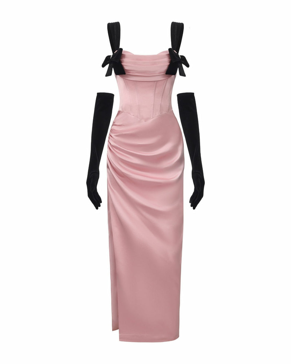 Grace Bow Maxi Dress: Pink Maxi Dress for Formal Wedding Guest | Nana Jacqueline