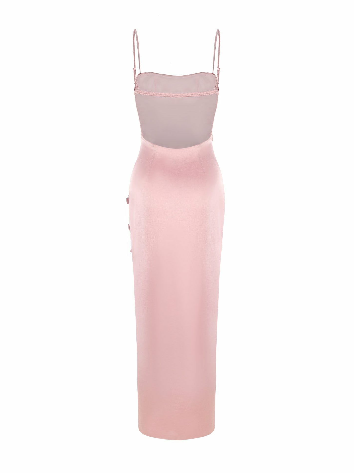 Amy Satin Dress: Pink Maxi Dress for Formal Wedding Guest | Nana Jacqueline