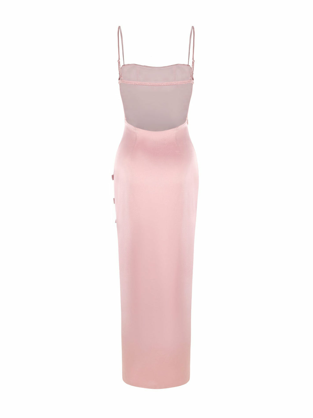 Amy Satin Dress: Pink Maxi Dress for Formal Wedding Guest | Nana Jacqueline