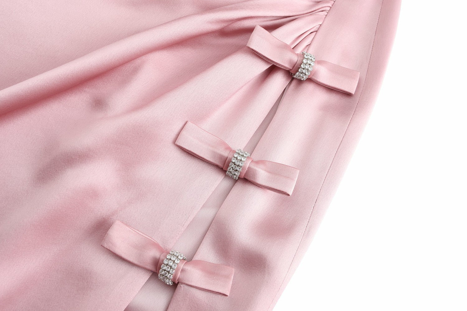 Amy Satin Dress: Pink Maxi Dress for Formal Wedding Guest | Nana Jacqueline