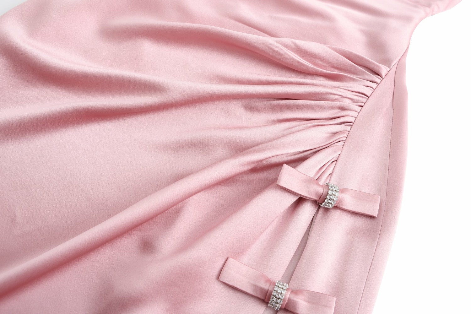 Amy Satin Dress: Pink Maxi Dress for Formal Wedding Guest | Nana Jacqueline