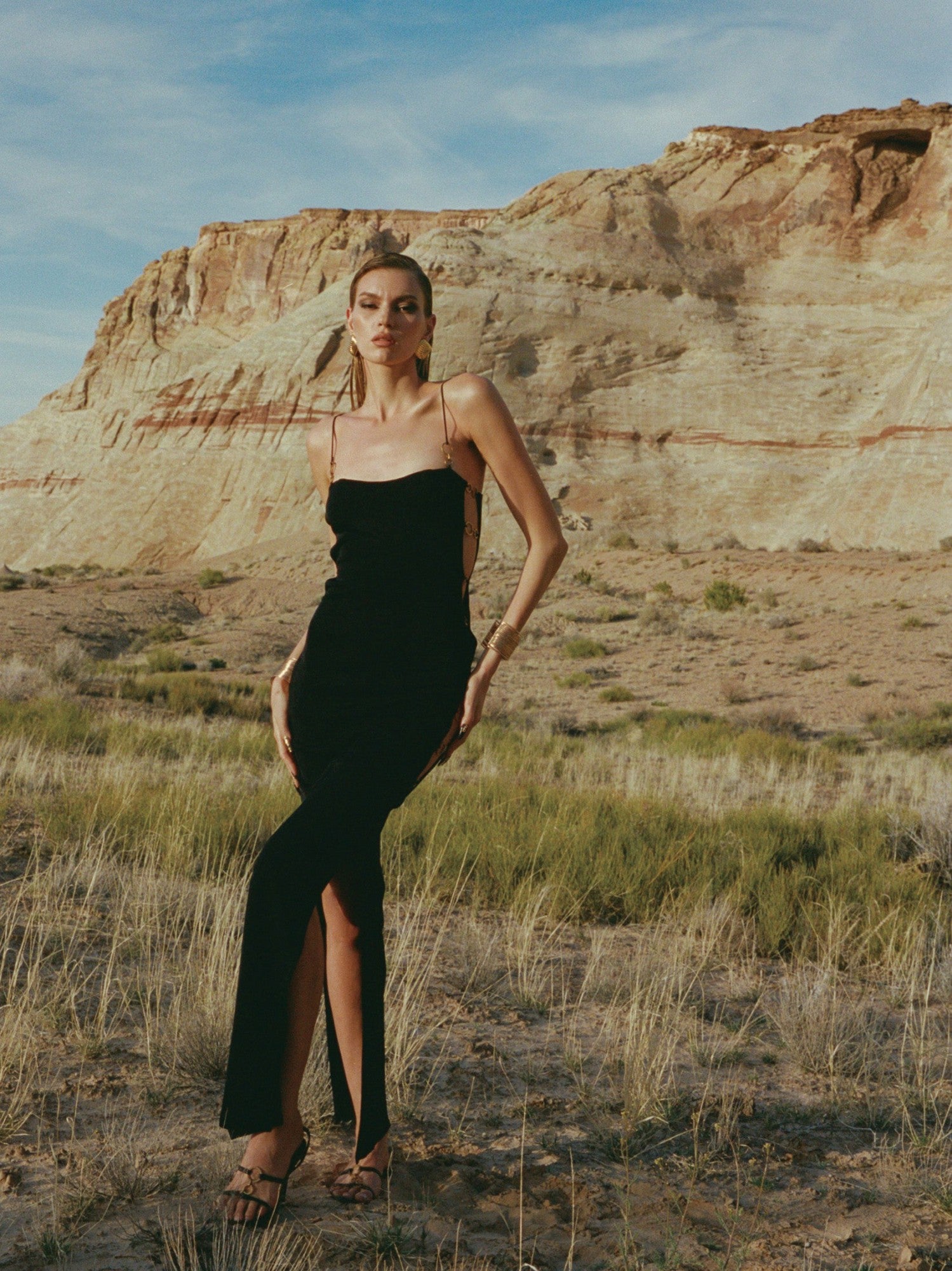 Adeline Dress: Black Maxi Dress for Cocktail Party | Nana Jacqueline