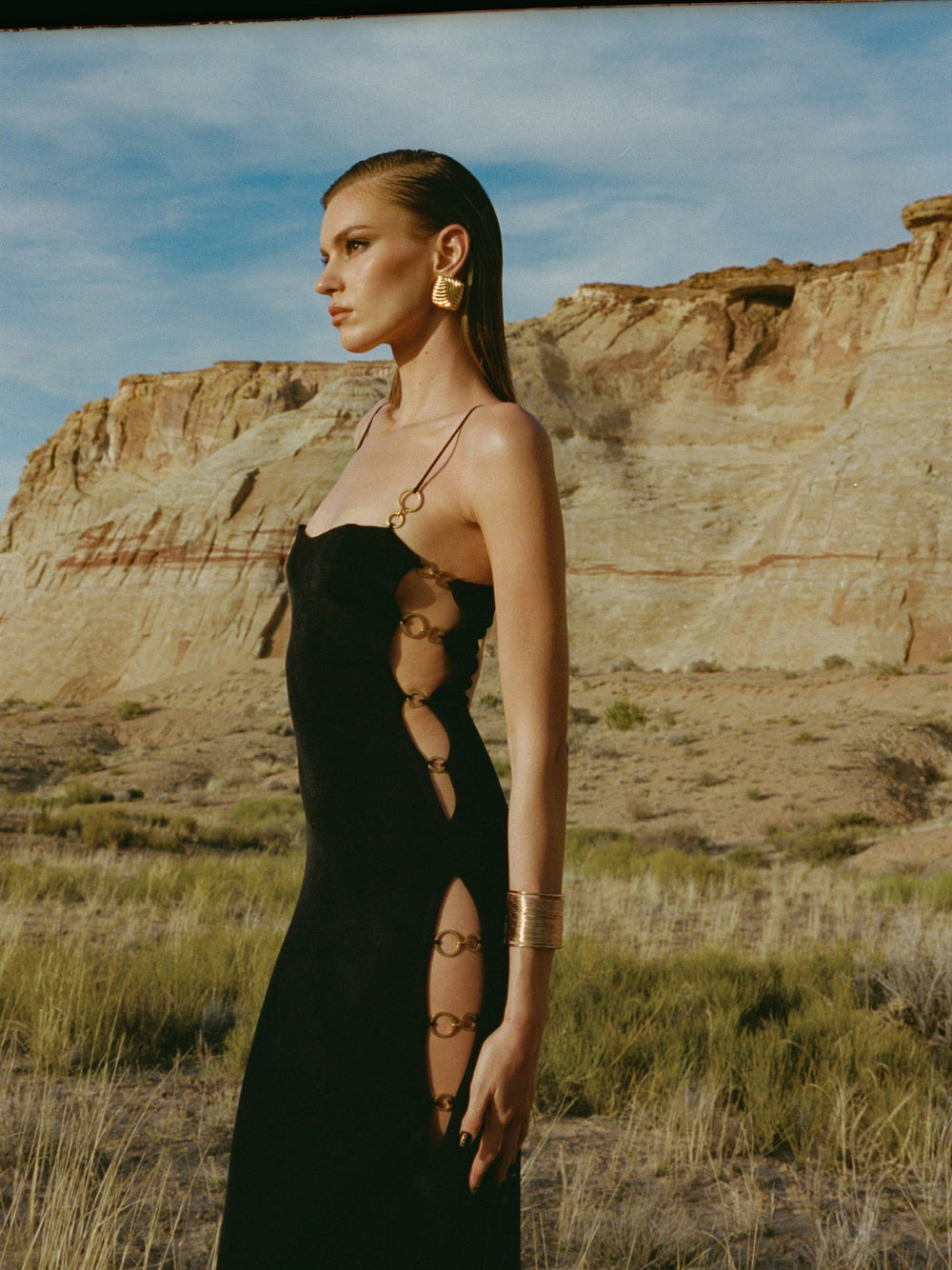 Adeline Dress: Black Maxi Dress for Cocktail Party | Nana Jacqueline
