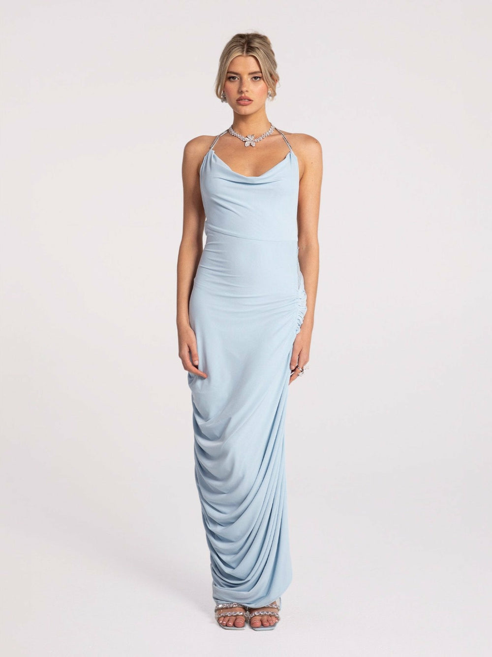 Sorine Dress: Blue Maxi Dress for Formal Wedding Guest | Nana Jacqueline