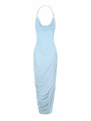 Sorine Dress: Blue Maxi Dress for Formal Wedding Guest | Nana Jacqueline