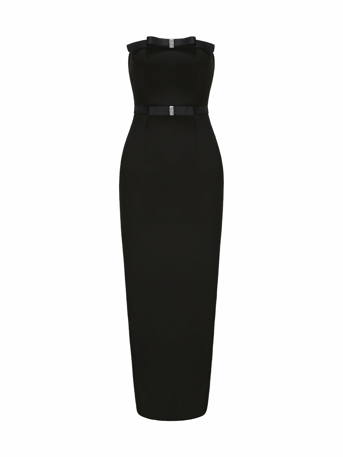 Demi Bow Dress: Black Midi Dress for Cocktail Party | Nana Jacqueline