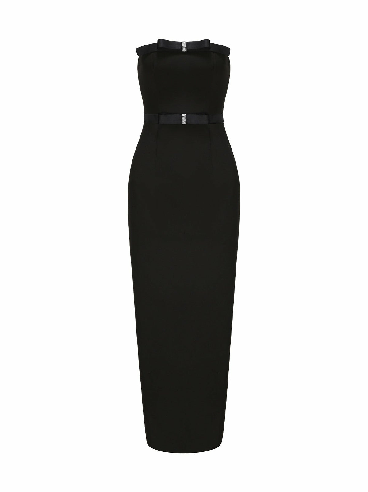 Demi Bow Dress: Black Midi Dress for Cocktail Party | Nana Jacqueline