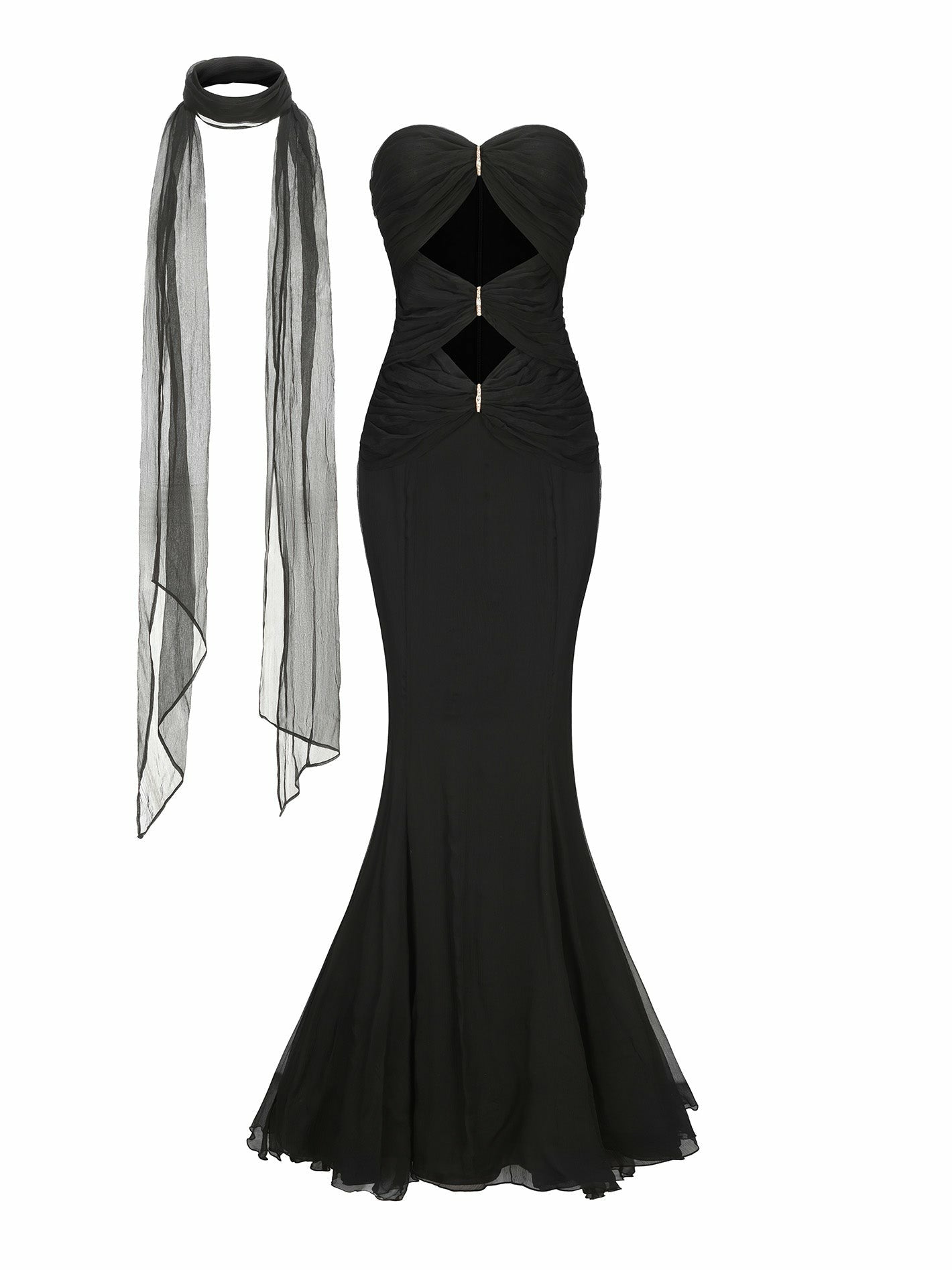 Cassandra Dress: Black Maxi Dress for Formal Wedding Guest | Nana Jacqueline