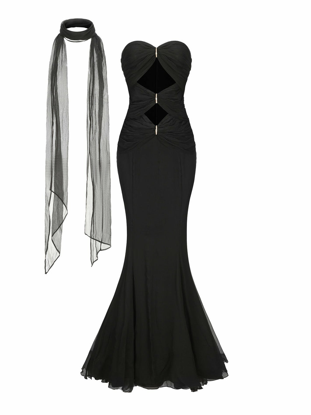 Cassandra Dress: Black Maxi Dress for Formal Wedding Guest | Nana Jacqueline