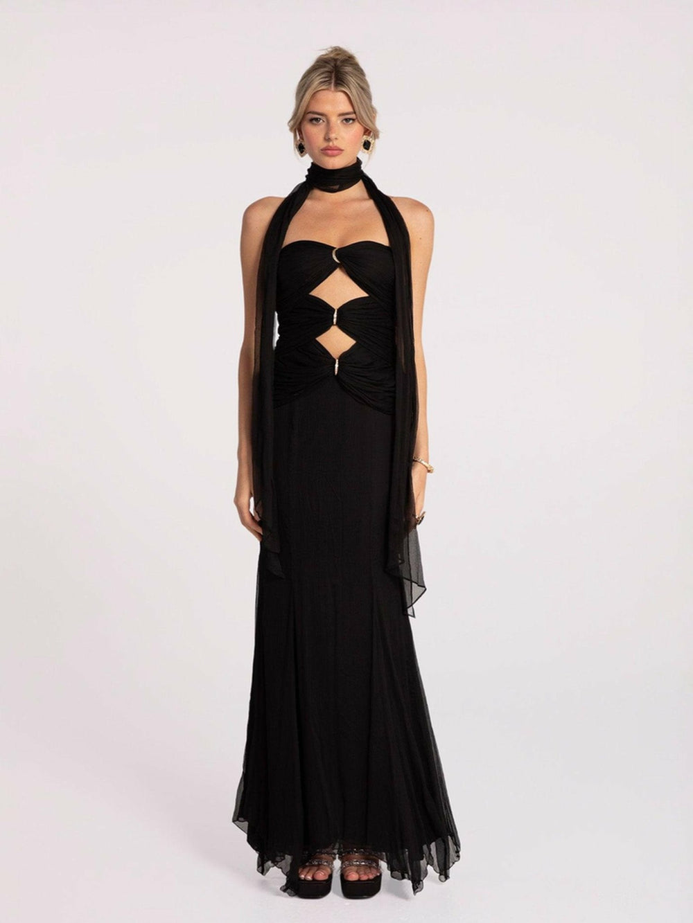 Cassandra Dress: Black Maxi Dress for Formal Wedding Guest | Nana Jacqueline