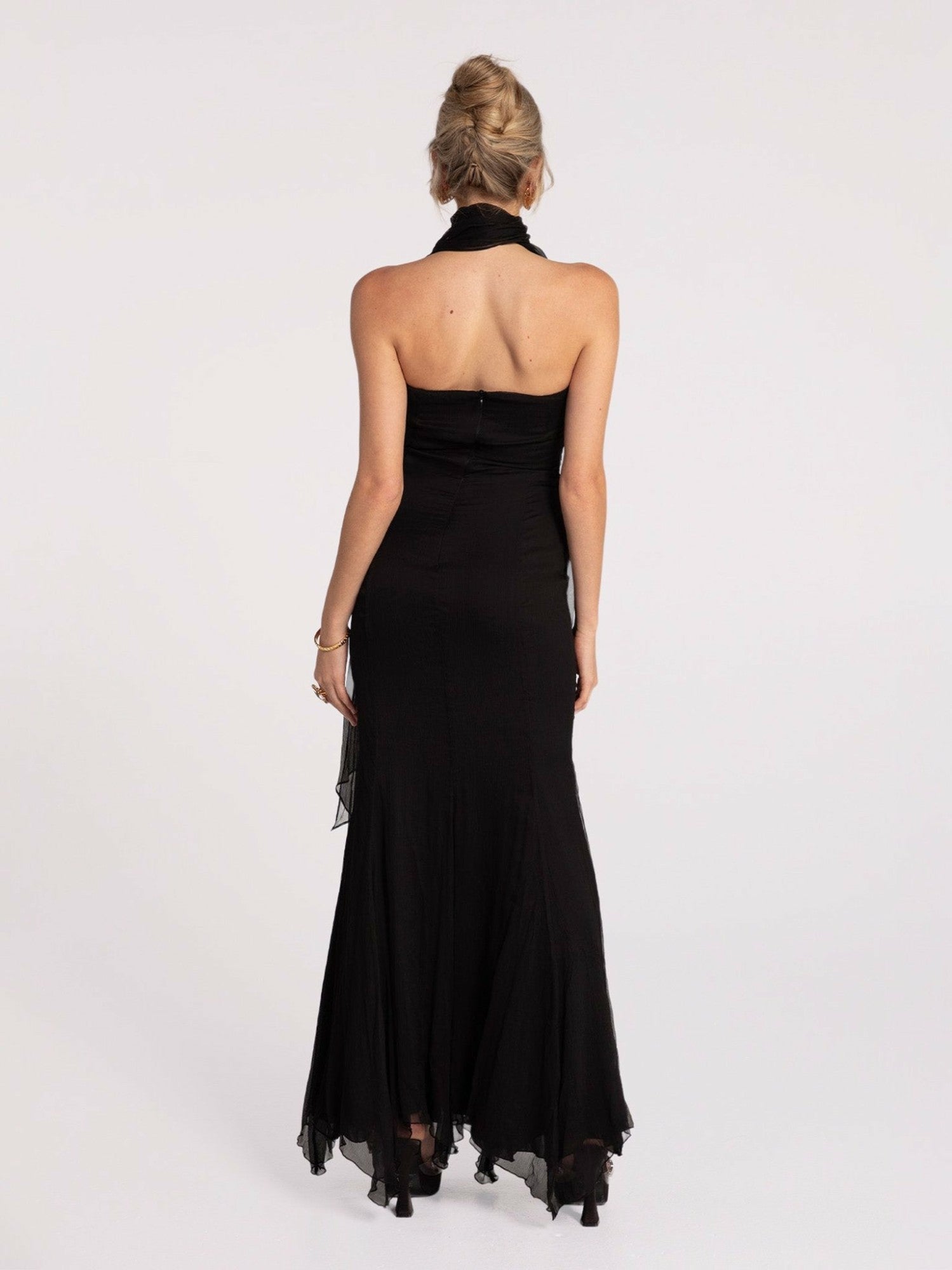 Cassandra Dress: Black Maxi Dress for Formal Wedding Guest | Nana Jacqueline