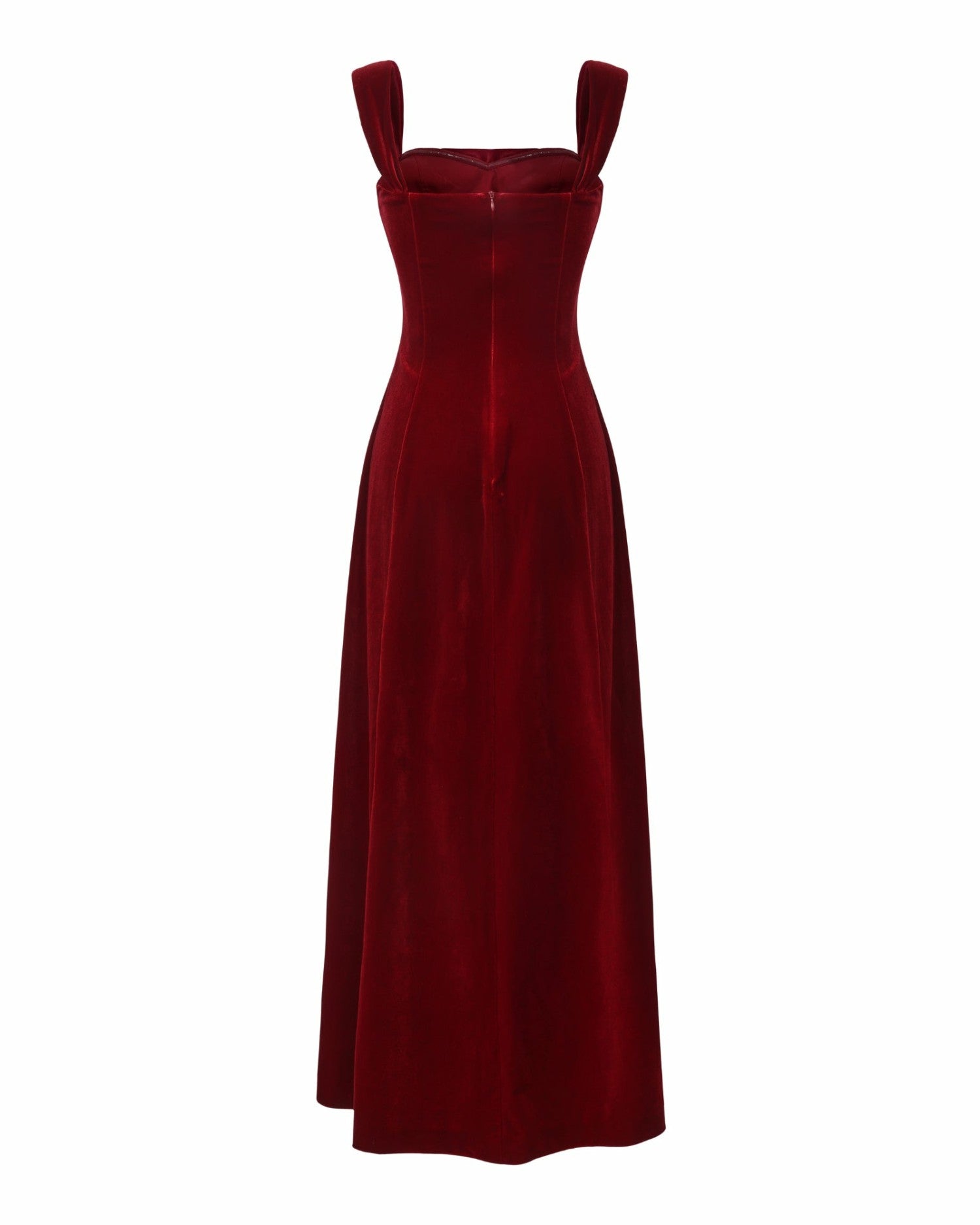 Belle Velvet Maxi Dress: Red Maxi Dress for Formal Wedding Guest | Nana Jacqueline