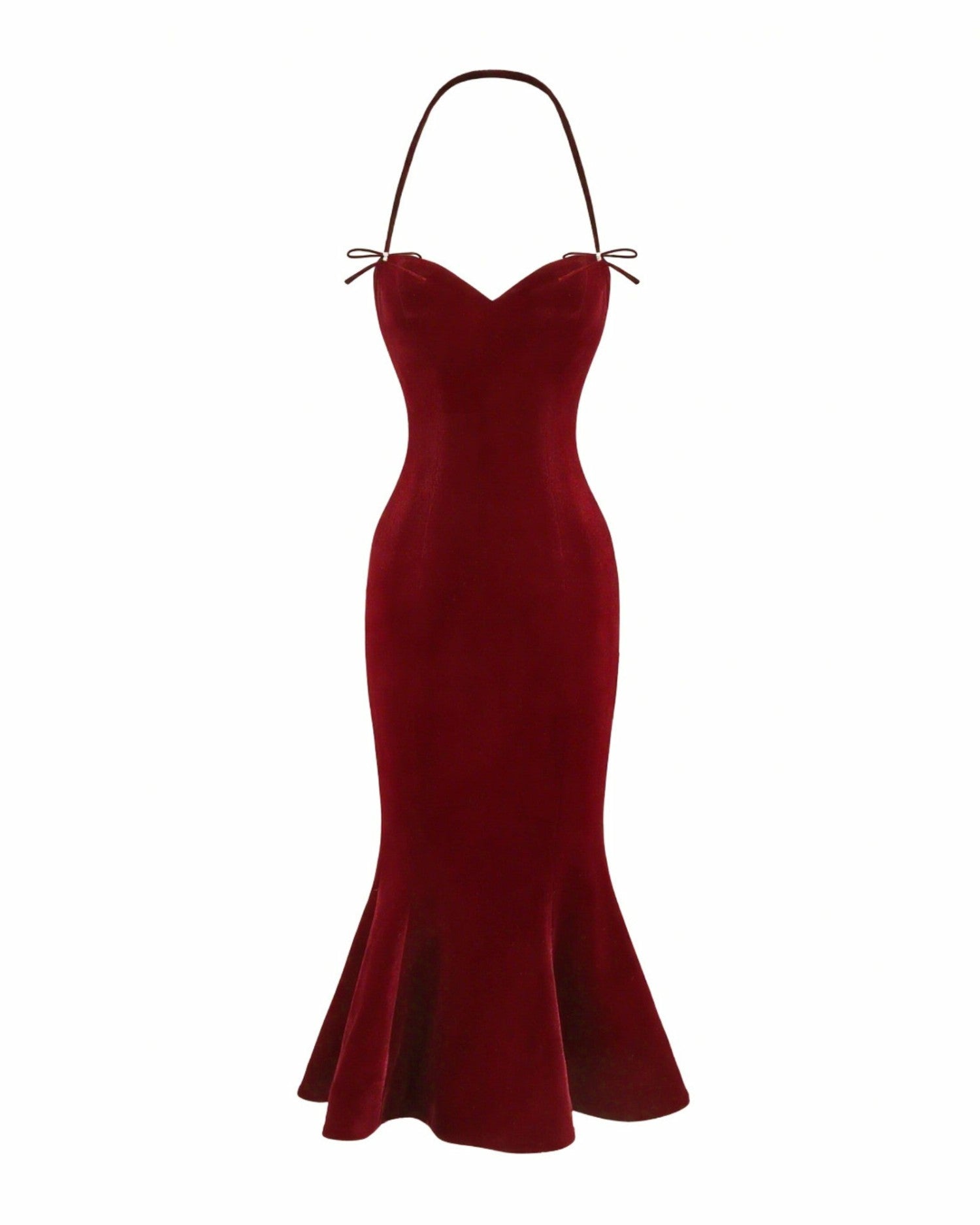 Althea Velvet Maxi Dress: Red Maxi Dress for Cocktail Party | Nana Jacqueline