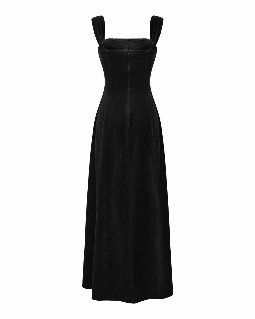 Belle Velvet Maxi Dress: Black Maxi Dress for Cocktail Party | Nana Jacqueline
