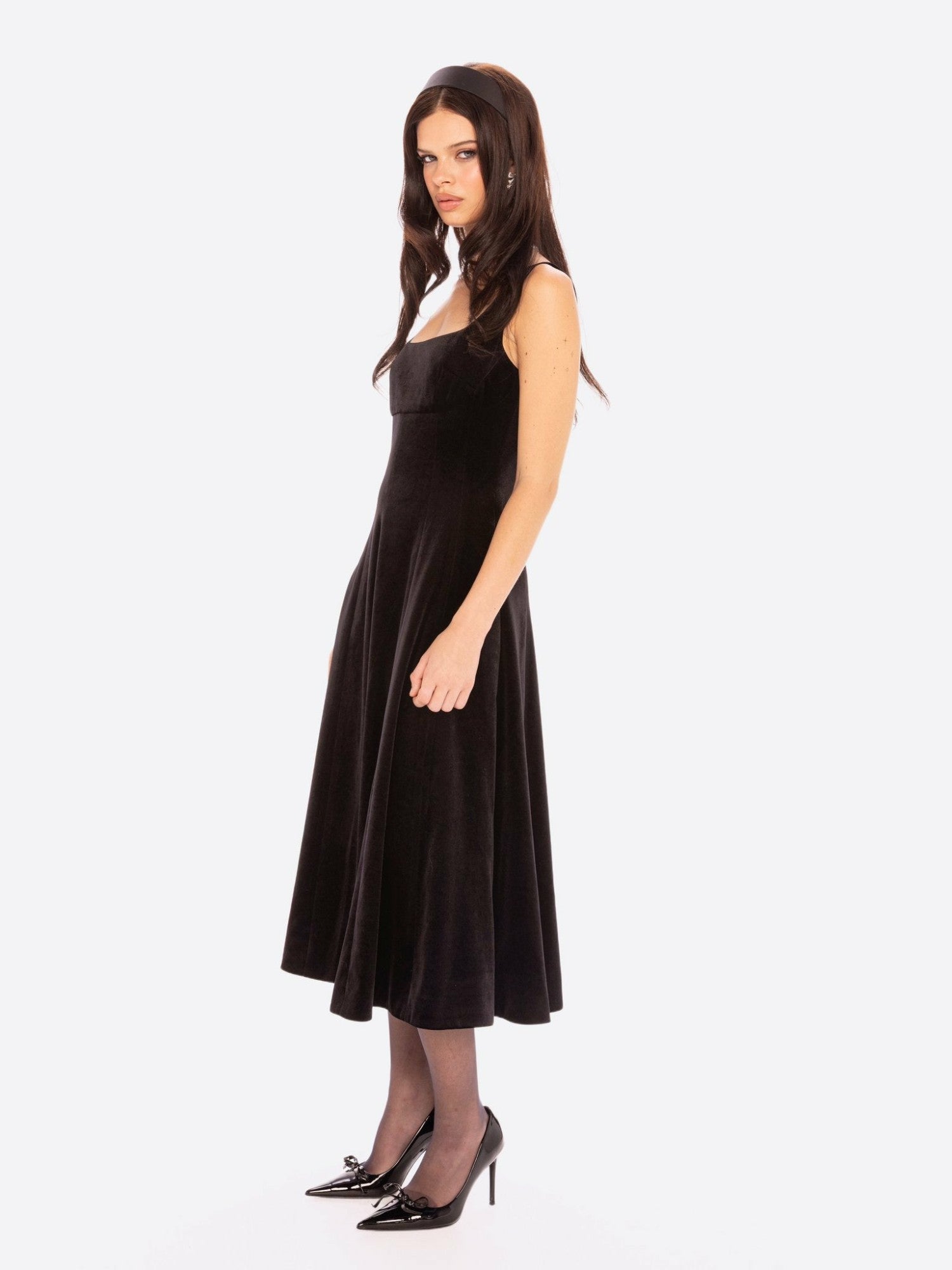 Eleanora Velvet Maxi Dress: Black Maxi Dress for Cocktail Party | Nana Jacqueline