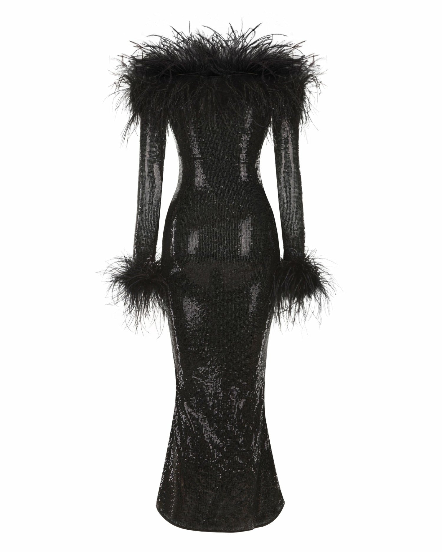 Neva Sequin Maxi Dress: Black Maxi Dress for Cocktail Party | Nana Jacqueline