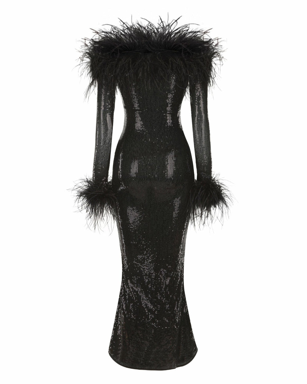 Neva Sequin Maxi Dress: Black Maxi Dress for Cocktail Party | Nana Jacqueline