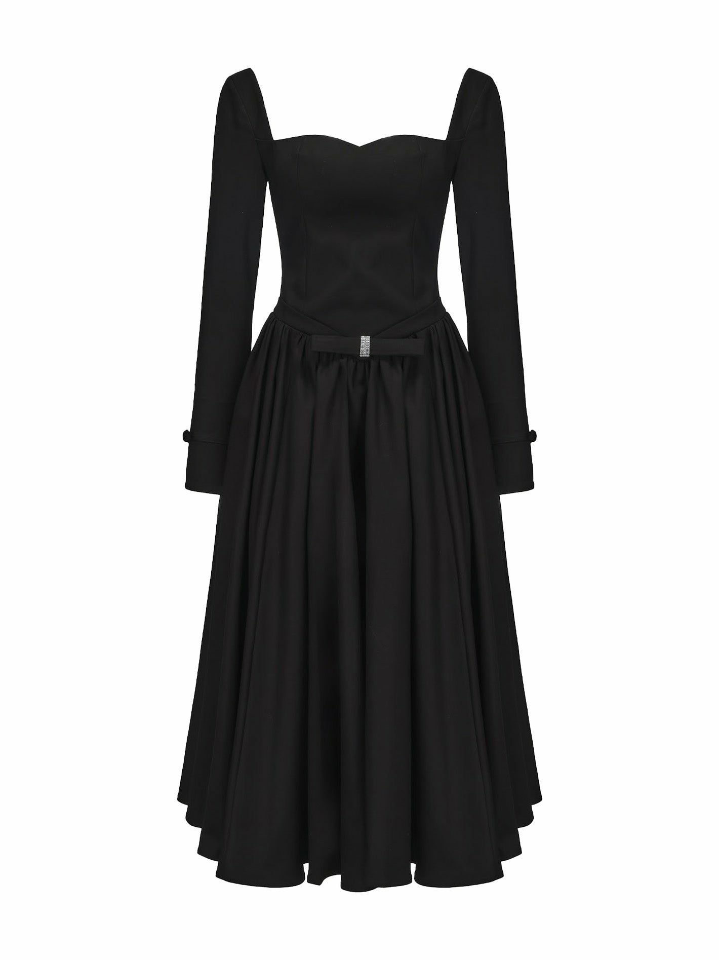 Bernadette Dress: Black Midi Dress for Cocktail Party | Nana Jacqueline