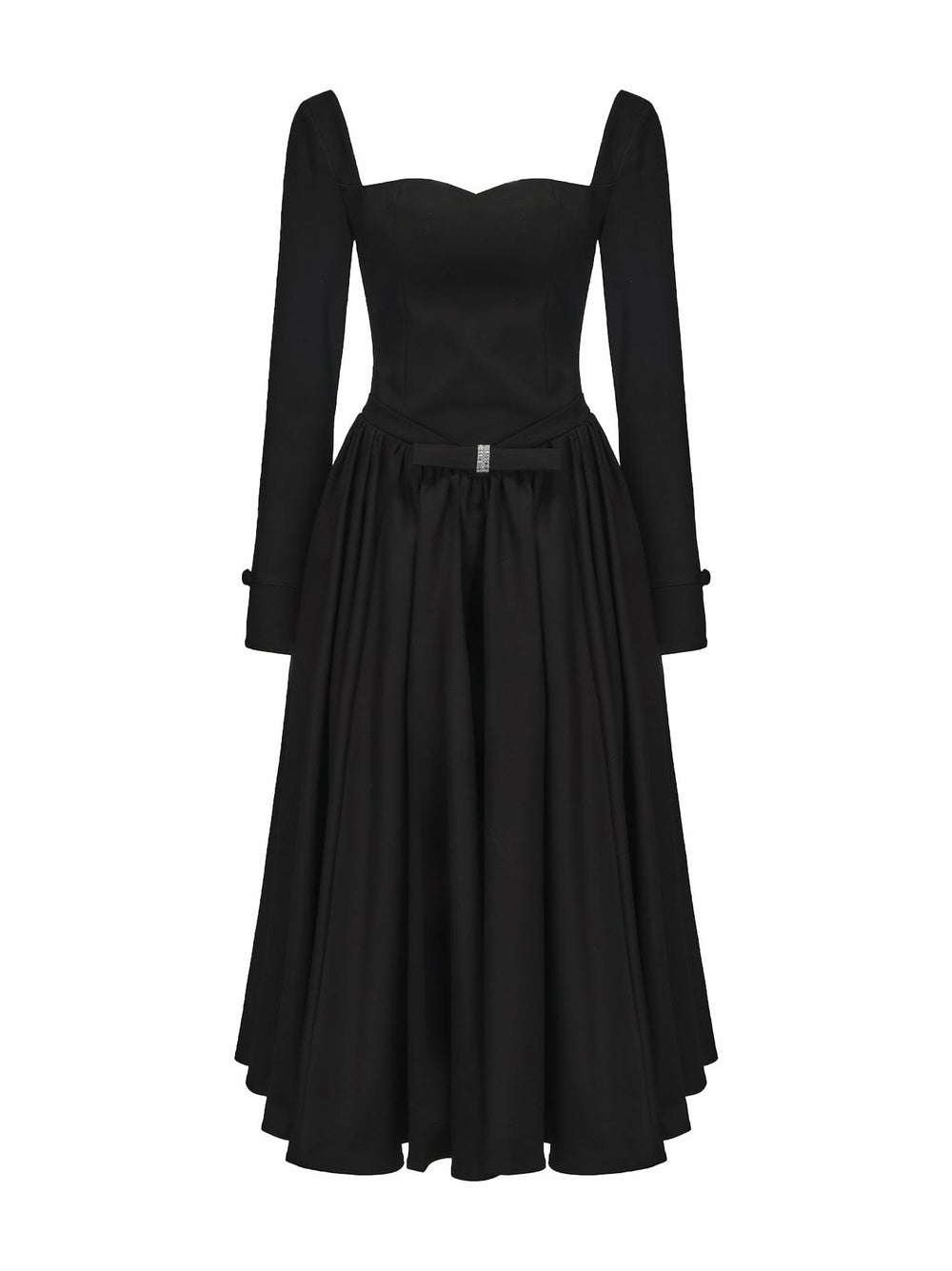 Bernadette Dress: Black Midi Dress for Cocktail Party | Nana Jacqueline