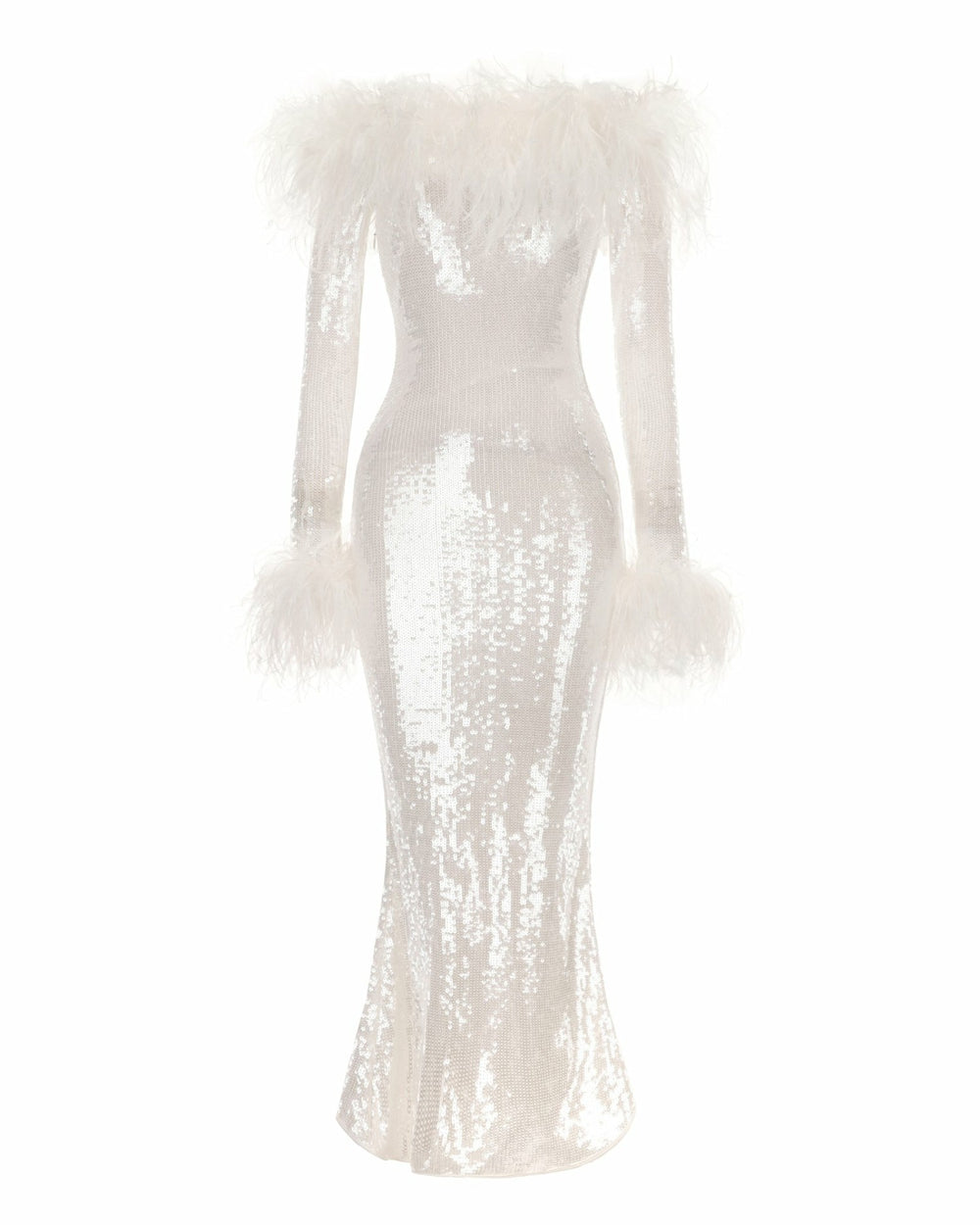 Neva Sequin Maxi Dress: White Maxi Dress for Wedding After-Party | Nana Jacqueline