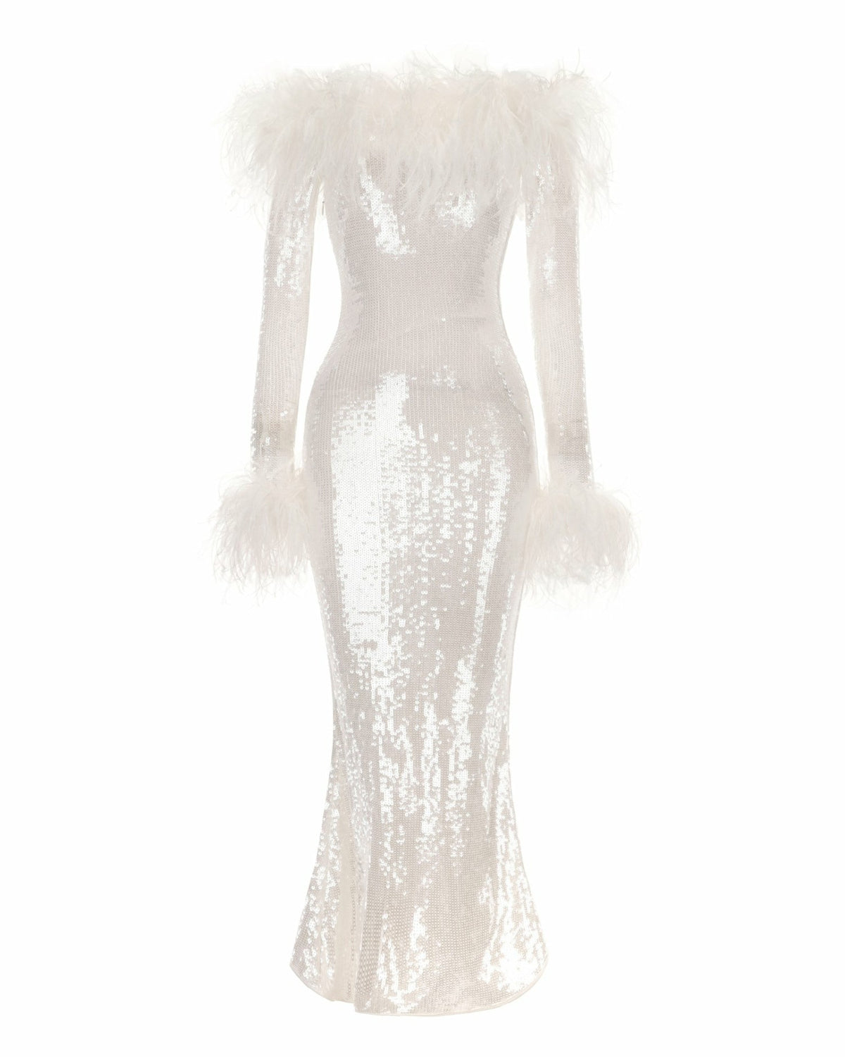 Neva Sequin Maxi Dress: White Maxi Dress for Wedding After-Party | Nana Jacqueline