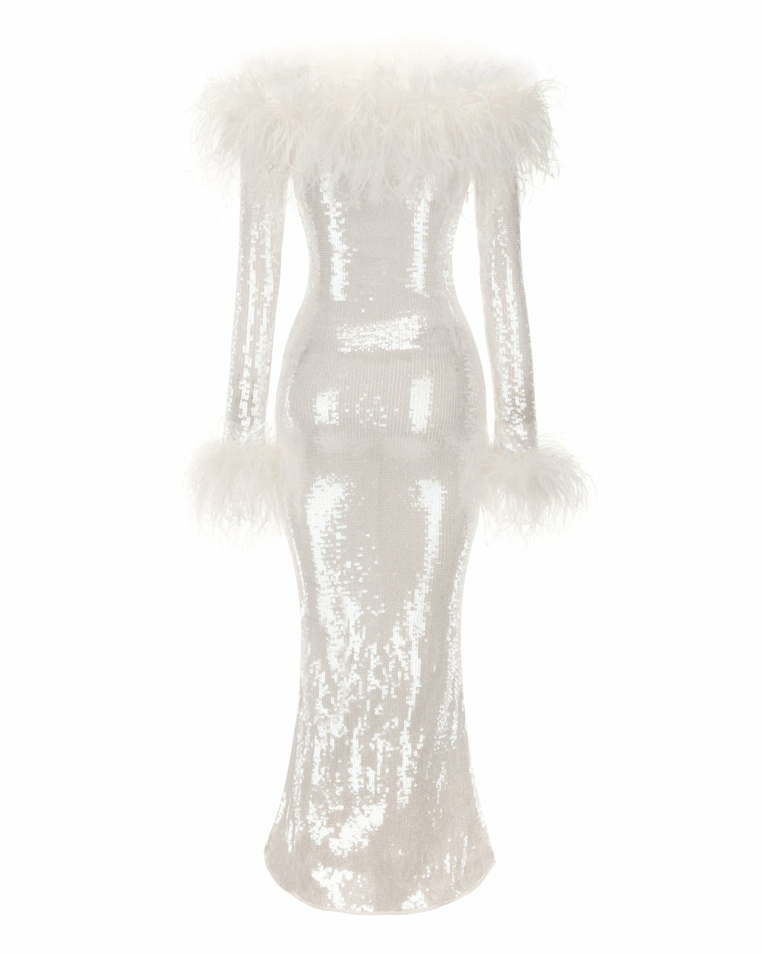 Neva Sequin Maxi Dress: White Maxi Dress for Wedding After-Party | Nana Jacqueline