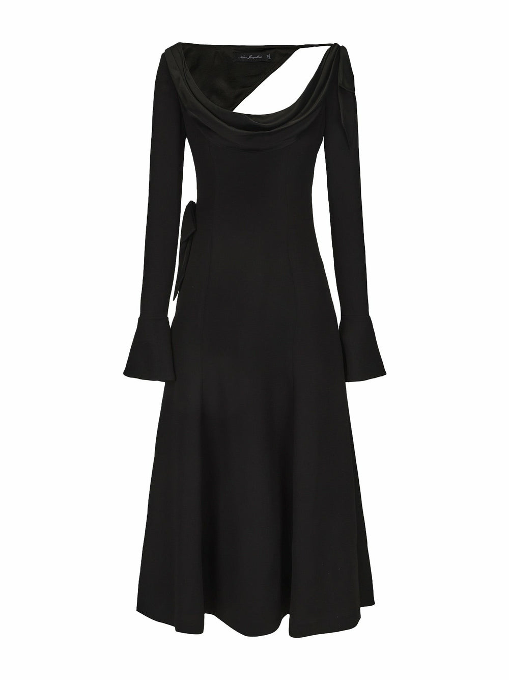 Giselle Dress: Black Midi Dress for Cocktail Party | Nana Jacqueline