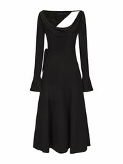 Giselle Dress: Black Midi Dress for Cocktail Party | Nana Jacqueline