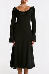 Giselle Dress: Black Midi Dress for Cocktail Party | Nana Jacqueline