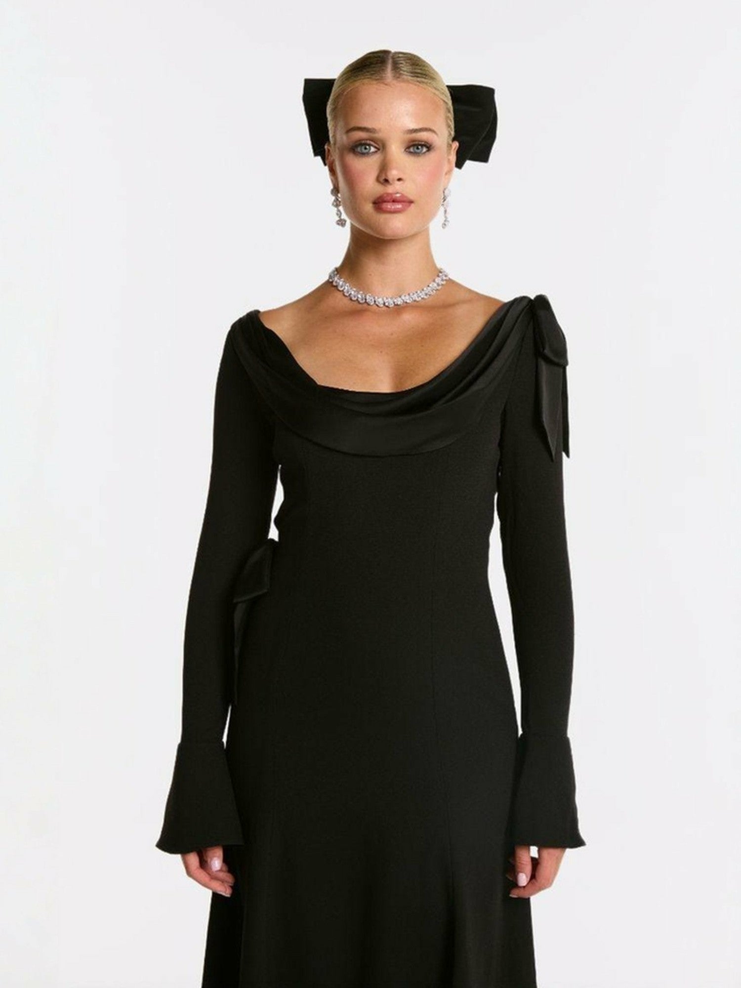 Giselle Dress: Black Midi Dress for Cocktail Party | Nana Jacqueline
