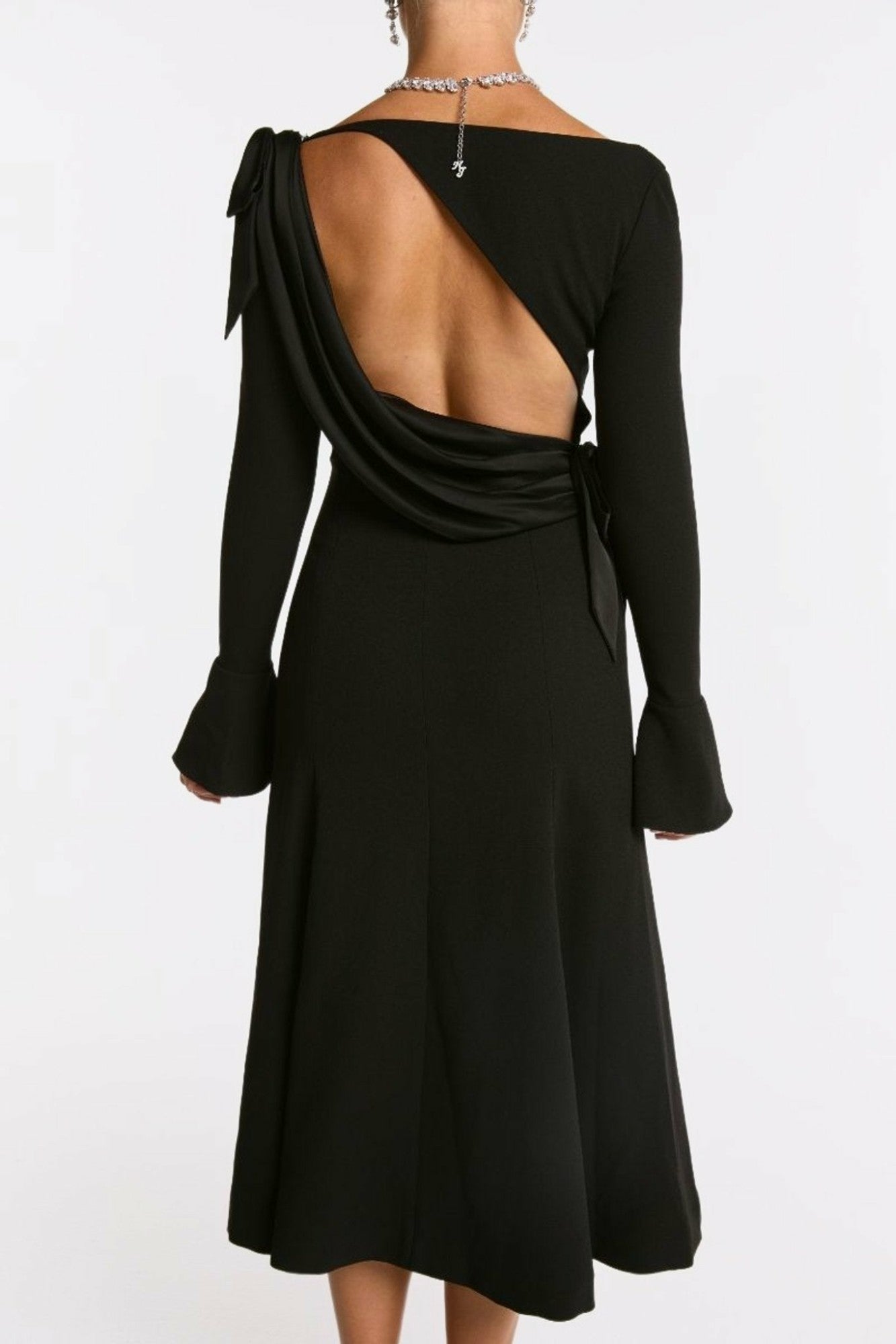 Giselle Dress: Black Midi Dress for Cocktail Party | Nana Jacqueline