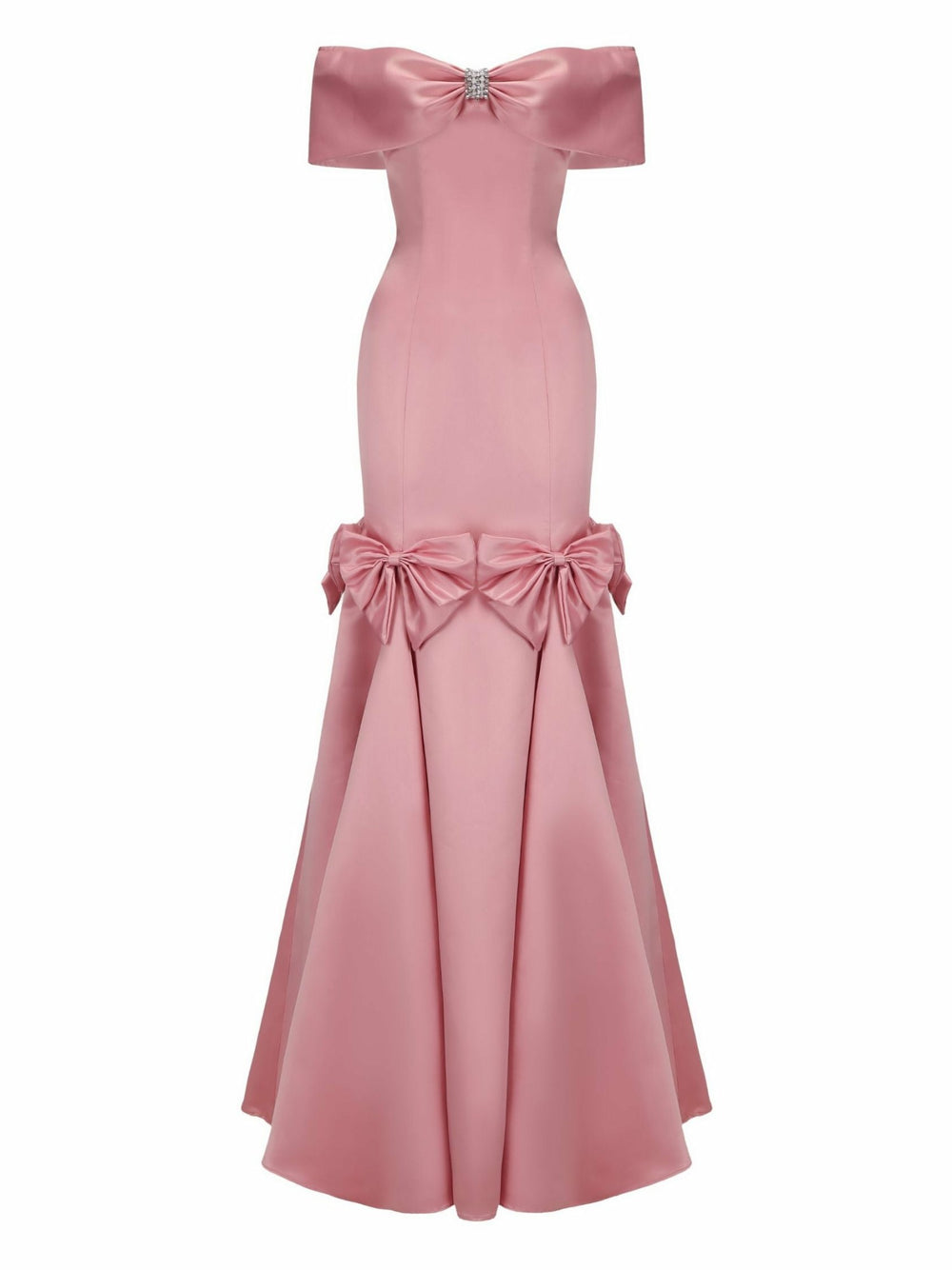 Madeline Bow Dress: Pink Gown for Formal Wedding Guest | Nana Jacqueline