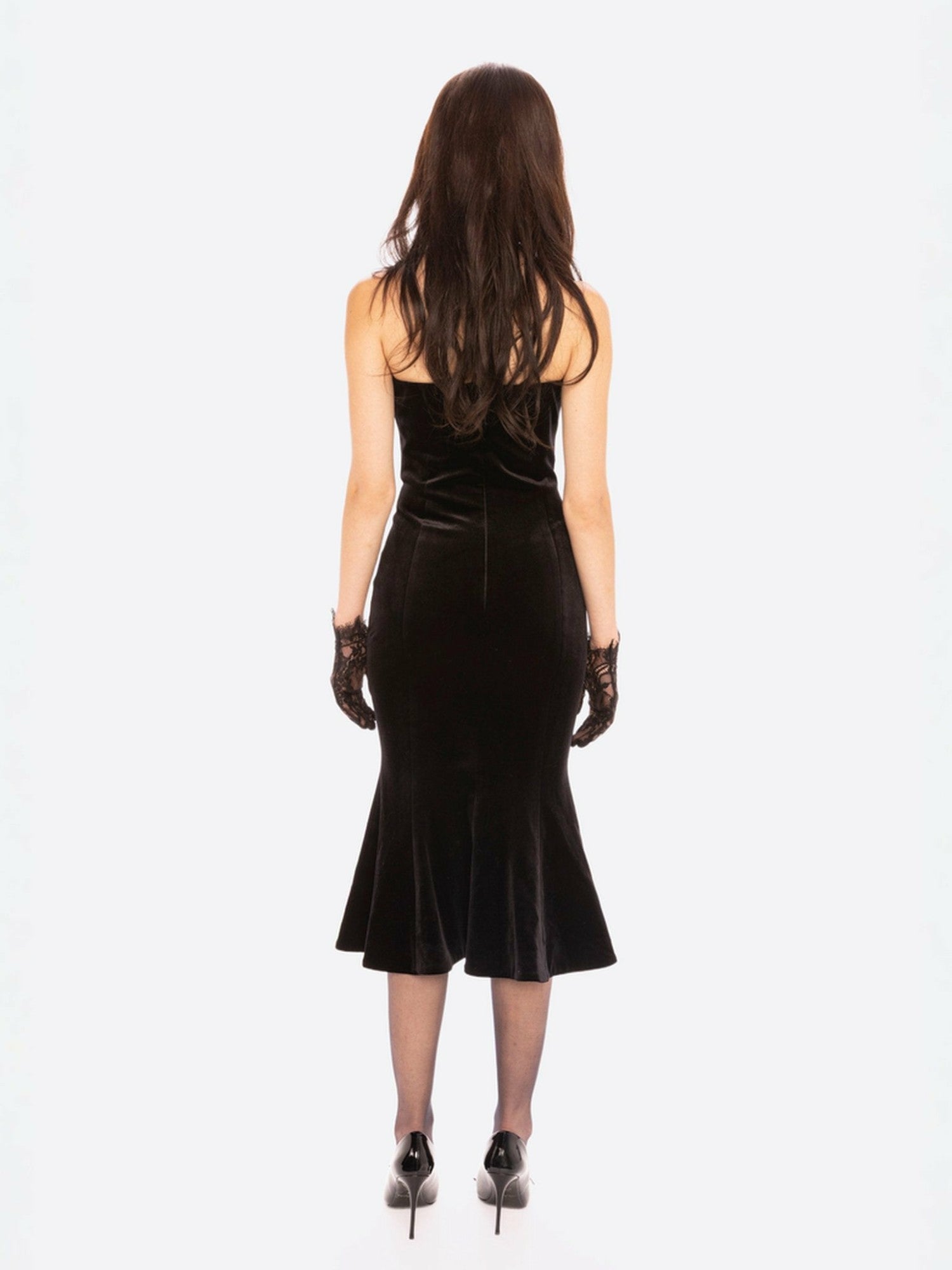 Althea Velvet Maxi Dress: Black Maxi Dress for Cocktail Party | Nana Jacqueline