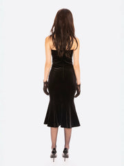 Althea Velvet Maxi Dress: Black Maxi Dress for Cocktail Party | Nana Jacqueline