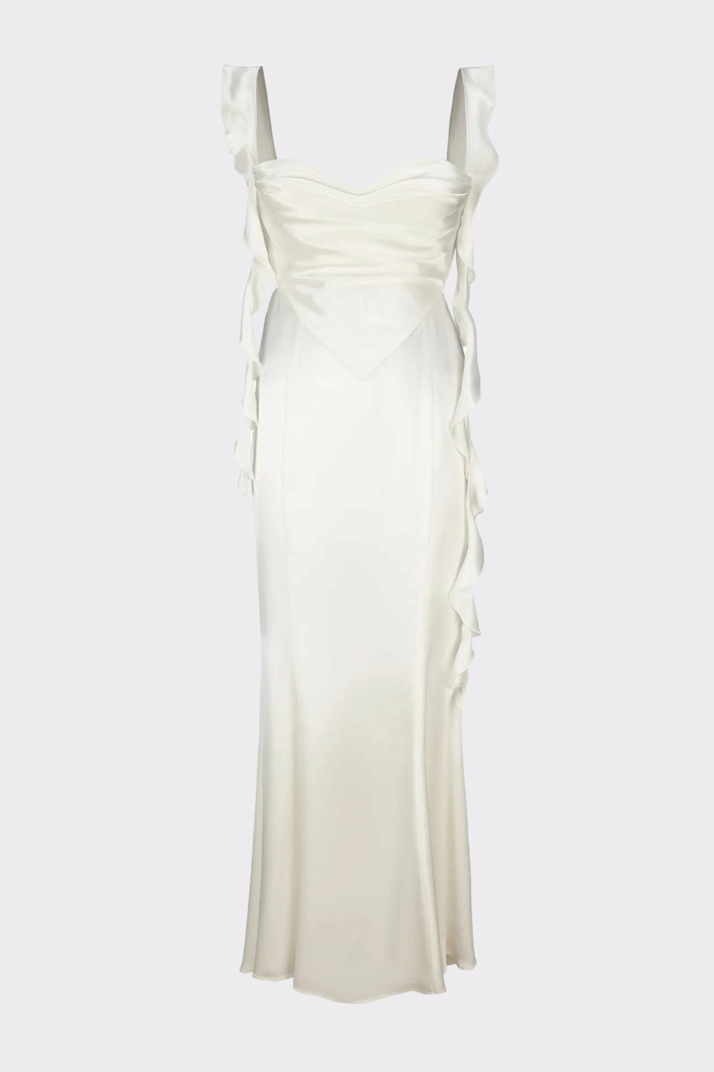Caroline Dress: White Maxi Dress for Rehearsal Dinner | Nana Jacqueline