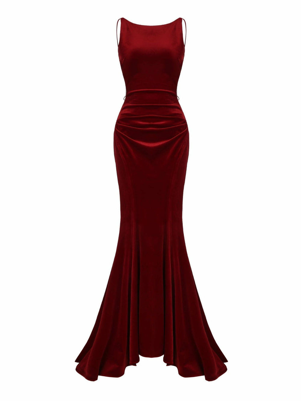Pauline Velvet Dress: Red Maxi Dress for Formal Wedding Guest | Nana Jacqueline