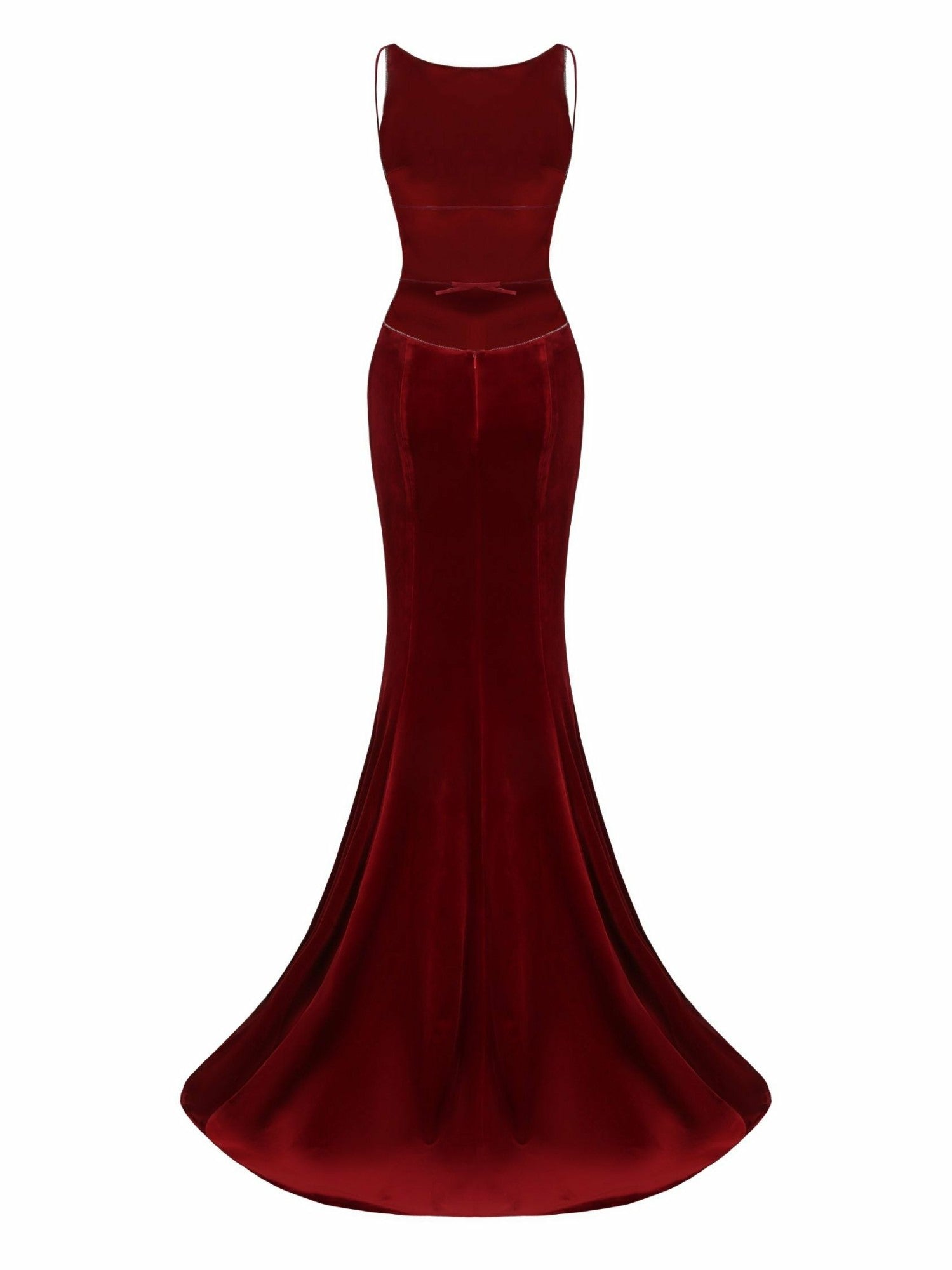 Pauline Velvet Dress: Red Maxi Dress for Formal Wedding Guest | Nana Jacqueline