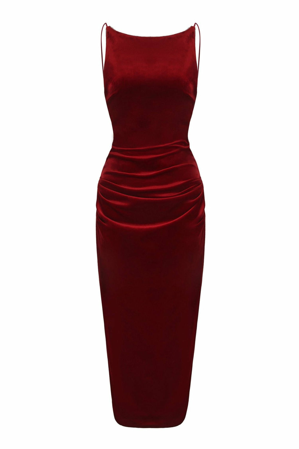 Cristina Dress: Red Midi Dress for Cocktail Party | Nana Jacqueline