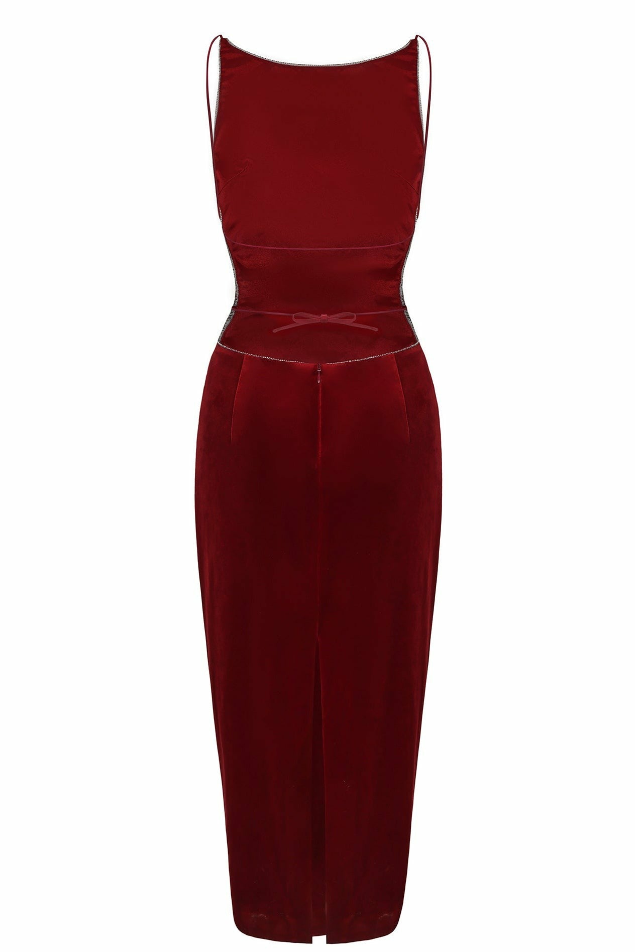 Cristina Dress: Red Midi Dress for Cocktail Party | Nana Jacqueline
