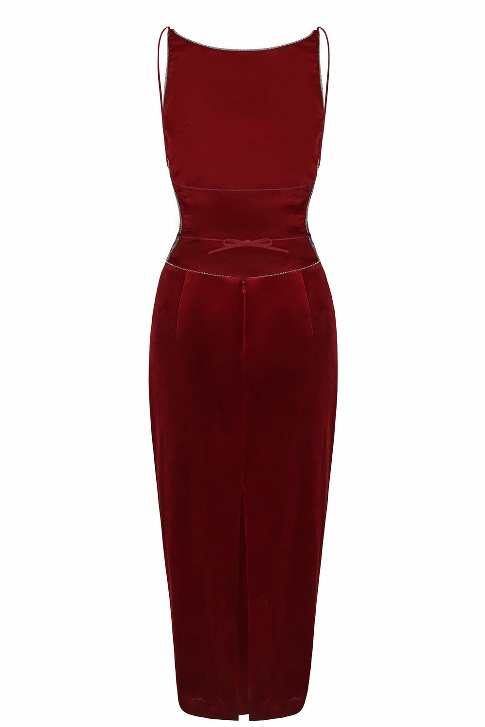 Cristina Dress: Red Midi Dress for Cocktail Party | Nana Jacqueline