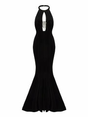 Liliane Velvet Dress: Black Maxi Dress for Formal Event | Nana Jacqueline