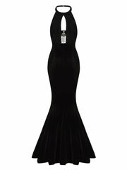 Liliane Velvet Dress: Black Maxi Dress for Formal Event | Nana Jacqueline