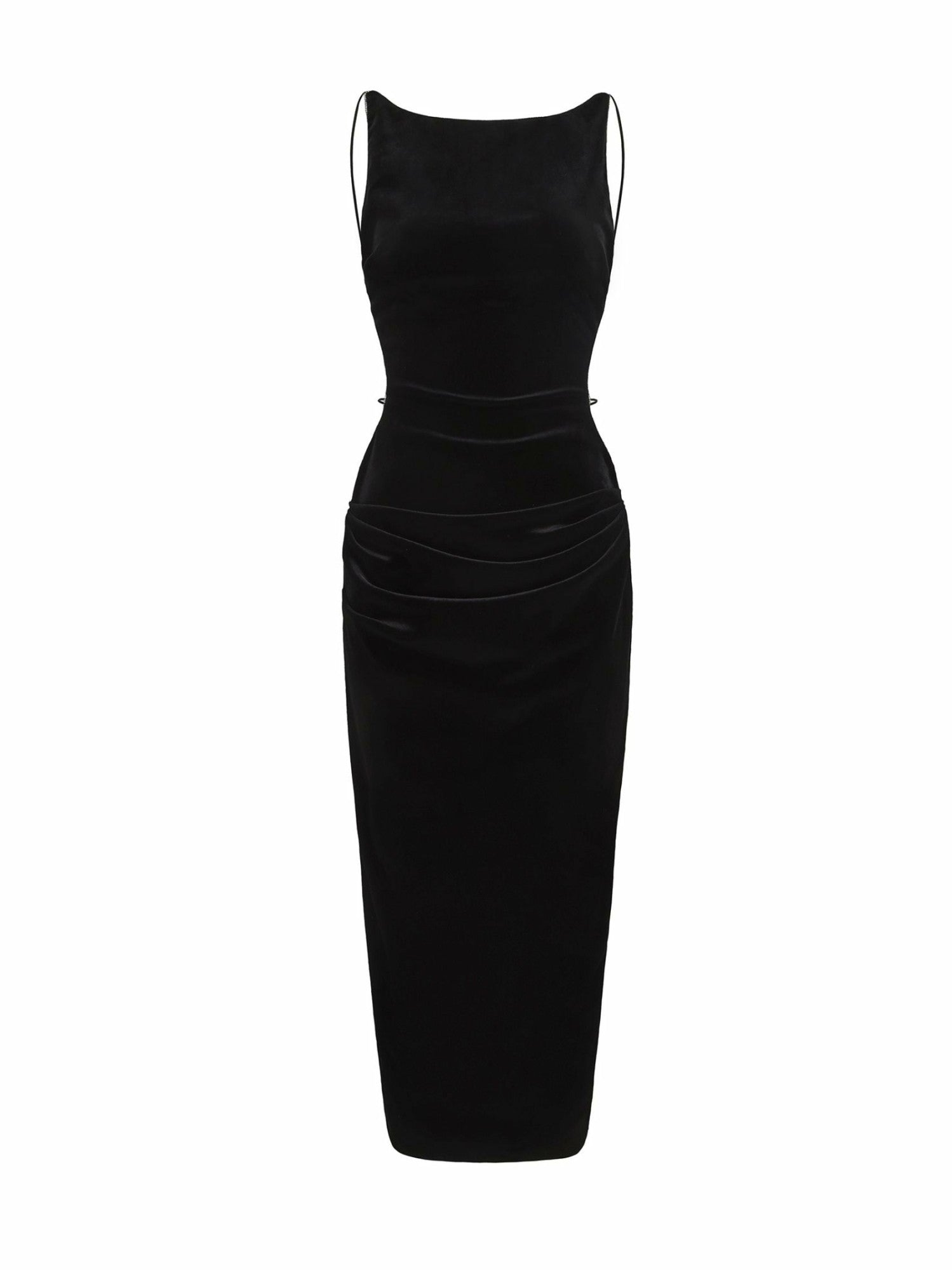 Cristina Dress: Black Midi Dress for Cocktail Party | Nana Jacqueline